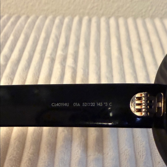 Celine Glossy Black Oval Sunglasses main image 8
